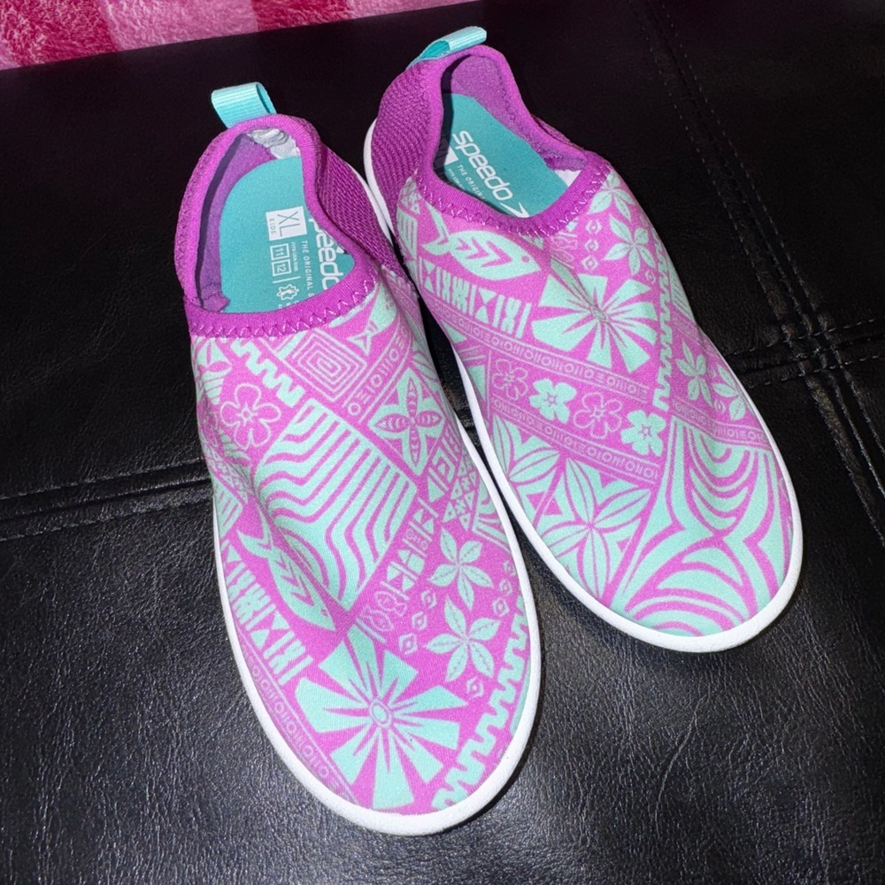 Speedo Kids' Purple and Aqua Swim Shoes